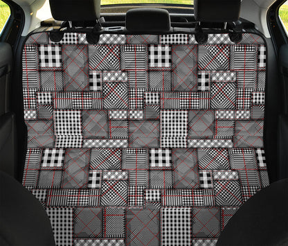 Glen Plaid Patchwork Pattern Print Pet Car Back Seat Cover