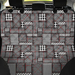 Glen Plaid Patchwork Pattern Print Pet Car Back Seat Cover