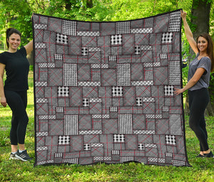 Glen Plaid Patchwork Pattern Print Quilt