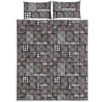 Glen Plaid Patchwork Pattern Print Quilt Bed Set