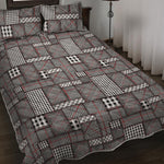 Glen Plaid Patchwork Pattern Print Quilt Bed Set