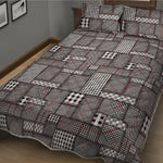 Glen Plaid Patchwork Pattern Print Quilt Bed Set