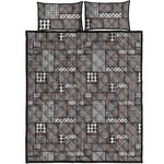 Glen Plaid Patchwork Pattern Print Quilt Bed Set