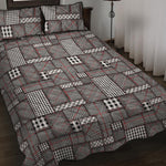 Glen Plaid Patchwork Pattern Print Quilt Bed Set