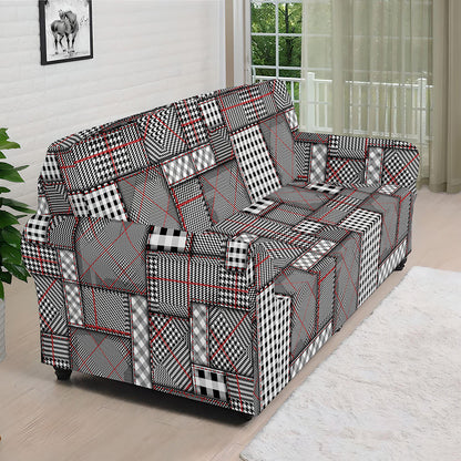 Glen Plaid Patchwork Pattern Print Sofa Cover
