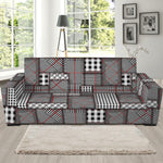 Glen Plaid Patchwork Pattern Print Sofa Slipcover