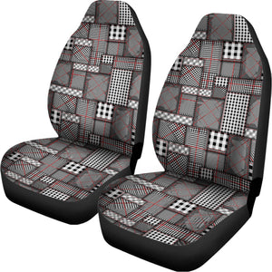 Glen Plaid Patchwork Pattern Print Universal Fit Car Seat Covers