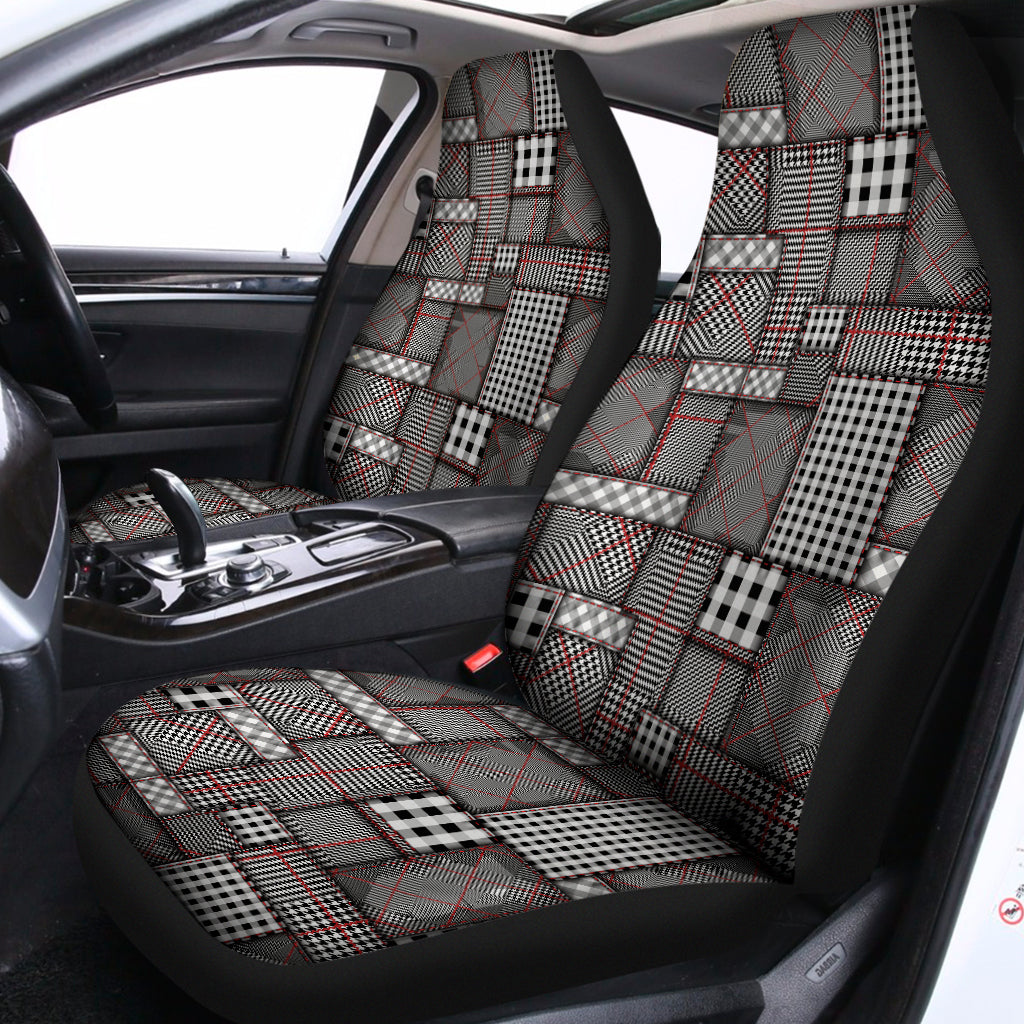 Glen Plaid Patchwork Pattern Print Universal Fit Car Seat Covers