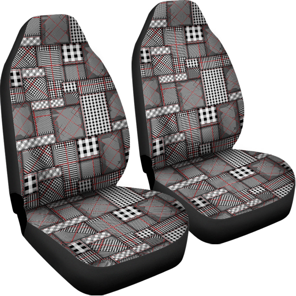 Glen Plaid Patchwork Pattern Print Universal Fit Car Seat Covers