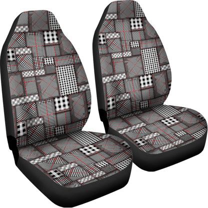 Glen Plaid Patchwork Pattern Print Universal Fit Car Seat Covers