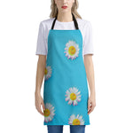 Glitch Daisy Flower Print Apron