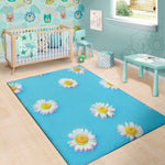 Glitch Daisy Flower Print Area Rug