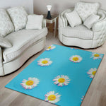 Glitch Daisy Flower Print Area Rug