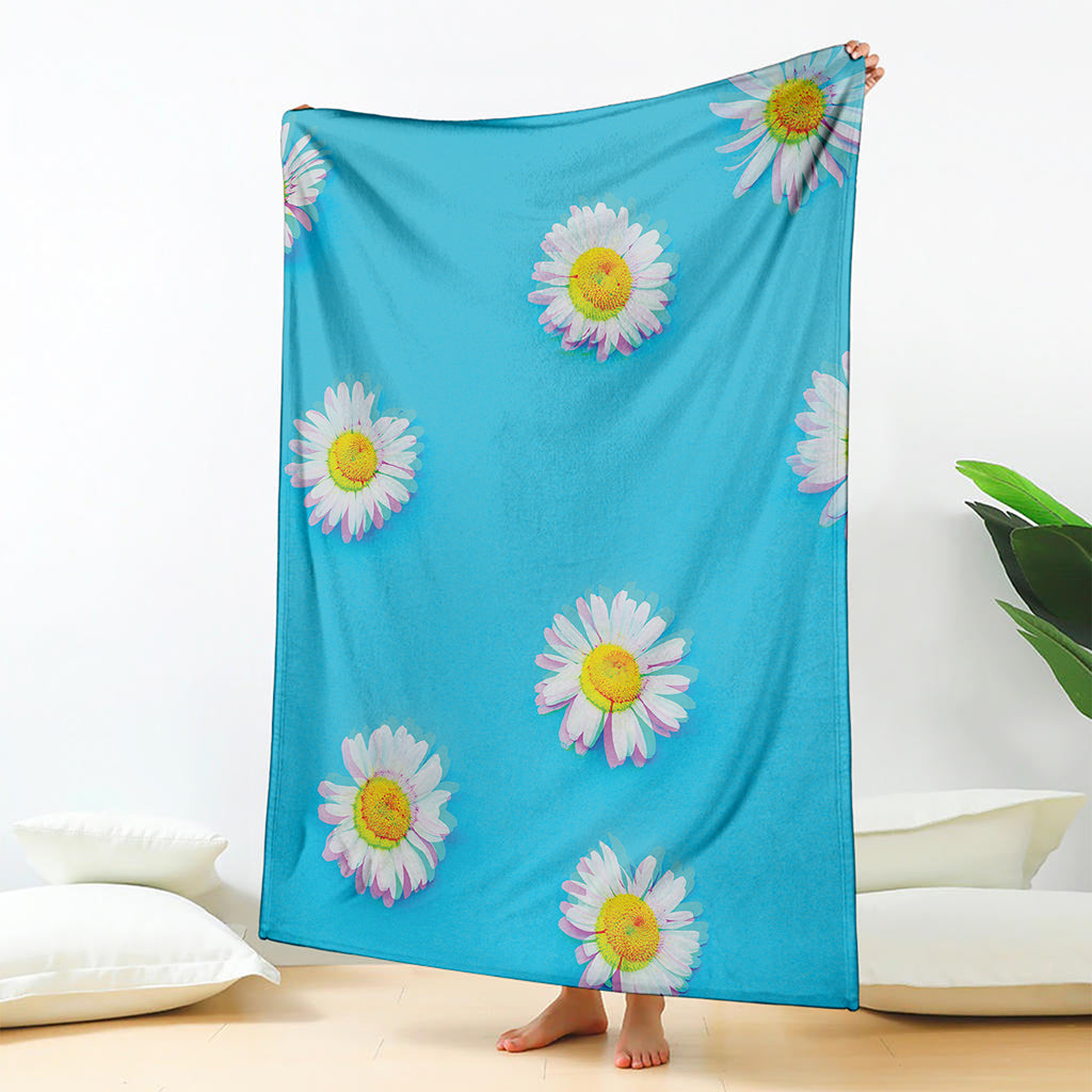 Glitch Daisy Flower Print Blanket