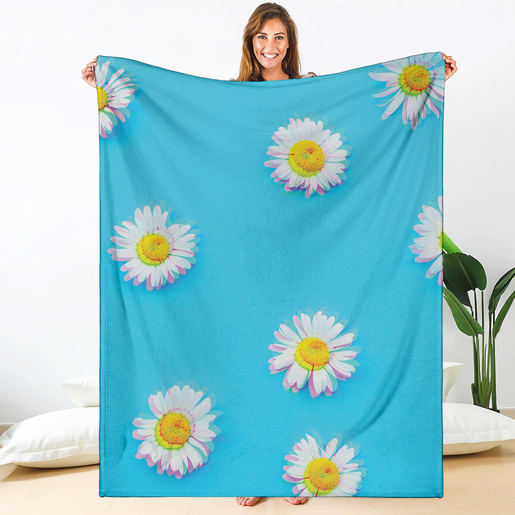 Glitch Daisy Flower Print Blanket