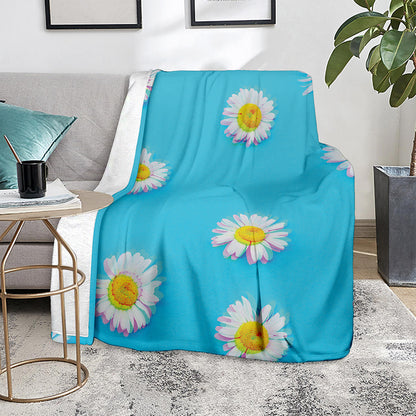 Glitch Daisy Flower Print Blanket