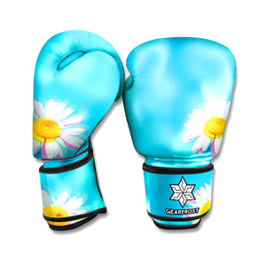 Glitch Daisy Flower Print Boxing Gloves