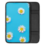 Glitch Daisy Flower Print Car Center Console Cover