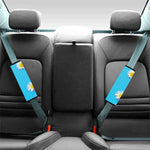 Glitch Daisy Flower Print Car Seat Belt Covers