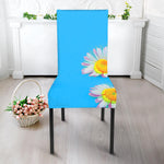 Glitch Daisy Flower Print Dining Chair Slipcover