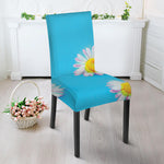 Glitch Daisy Flower Print Dining Chair Slipcover