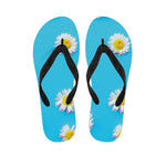 Glitch Daisy Flower Print Flip Flops