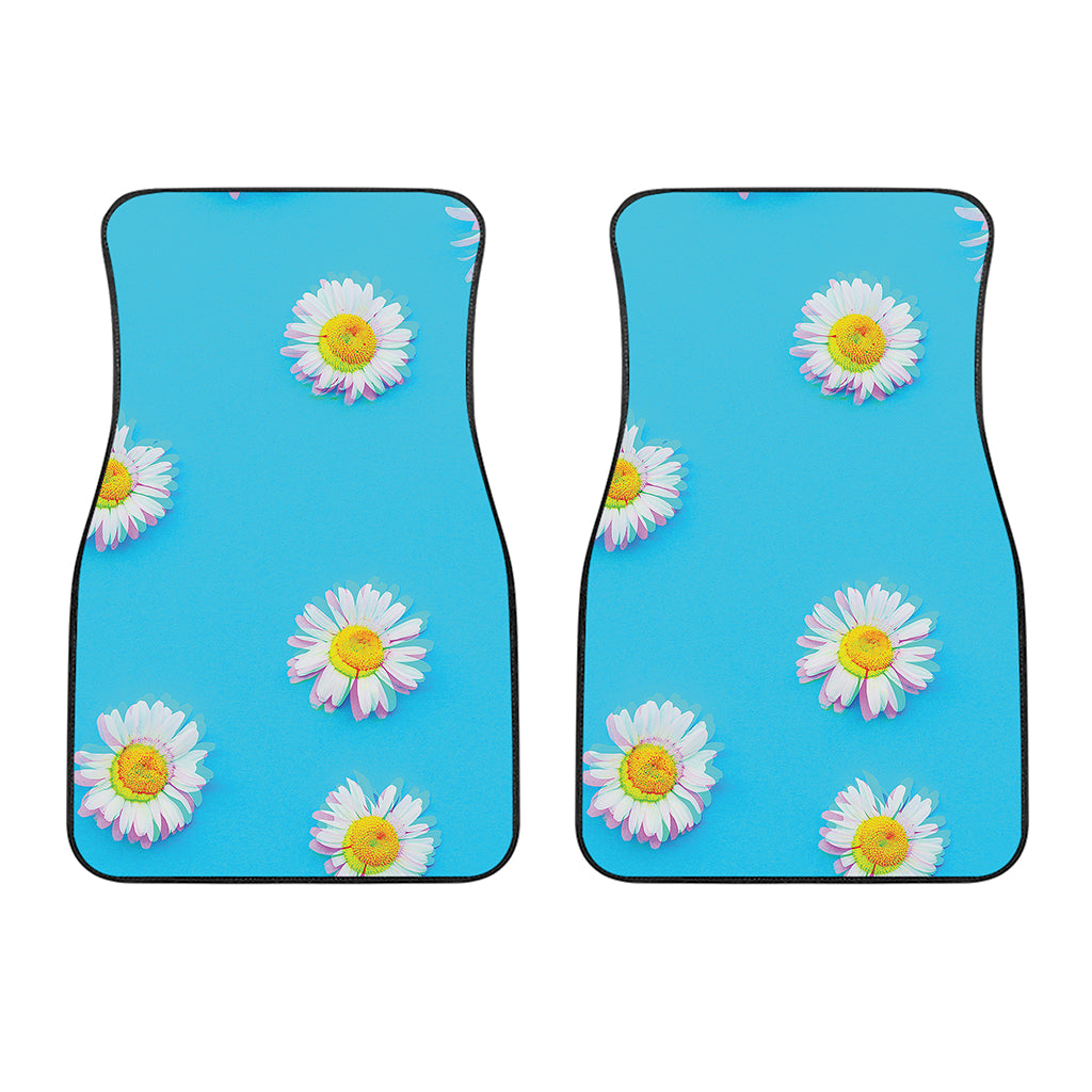 Glitch Daisy Flower Print Front Car Floor Mats