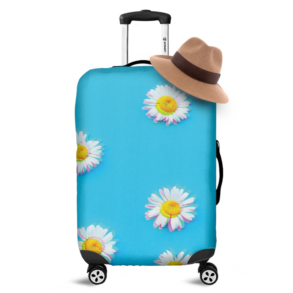 Glitch Daisy Flower Print Luggage Cover