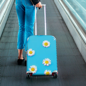 Glitch Daisy Flower Print Luggage Cover