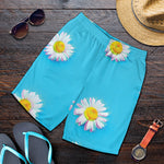 Glitch Daisy Flower Print Men's Shorts