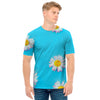 Glitch Daisy Flower Print Men's T-Shirt