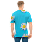 Glitch Daisy Flower Print Men's T-Shirt