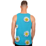 Glitch Daisy Flower Print Men's Tank Top