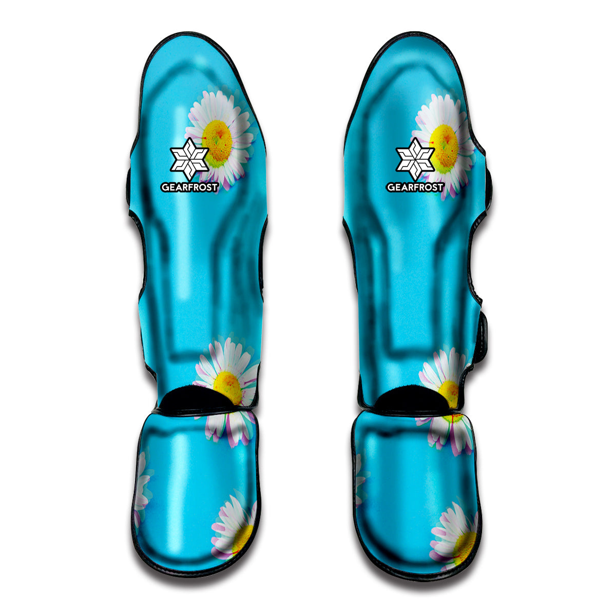 Glitch Daisy Flower Print Muay Thai Shin Guard