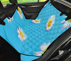 Glitch Daisy Flower Print Pet Car Back Seat Cover