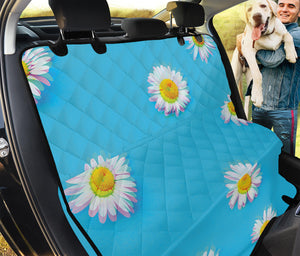 Glitch Daisy Flower Print Pet Car Back Seat Cover