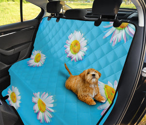 Glitch Daisy Flower Print Pet Car Back Seat Cover