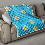 Glitch Daisy Flower Print Quilt