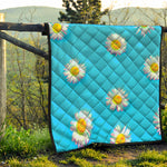 Glitch Daisy Flower Print Quilt