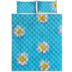 Glitch Daisy Flower Print Quilt Bed Set