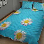 Glitch Daisy Flower Print Quilt Bed Set