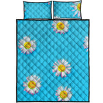Glitch Daisy Flower Print Quilt Bed Set