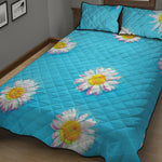 Glitch Daisy Flower Print Quilt Bed Set