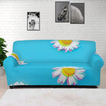 Glitch Daisy Flower Print Sofa Cover