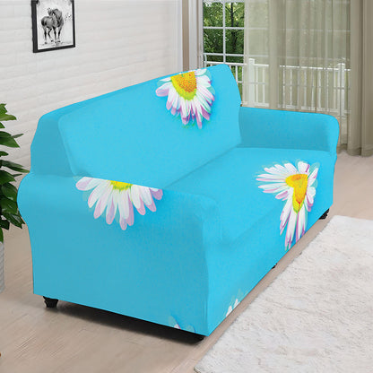 Glitch Daisy Flower Print Sofa Cover