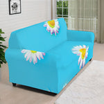 Glitch Daisy Flower Print Sofa Cover