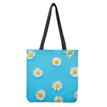 Glitch Daisy Flower Print Tote Bag
