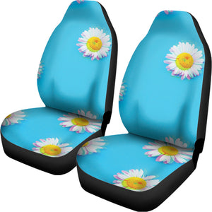 Glitch Daisy Flower Print Universal Fit Car Seat Covers