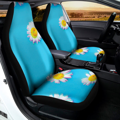 Glitch Daisy Flower Print Universal Fit Car Seat Covers