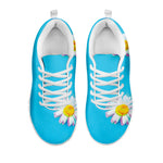 Glitch Daisy Flower Print White Sneakers